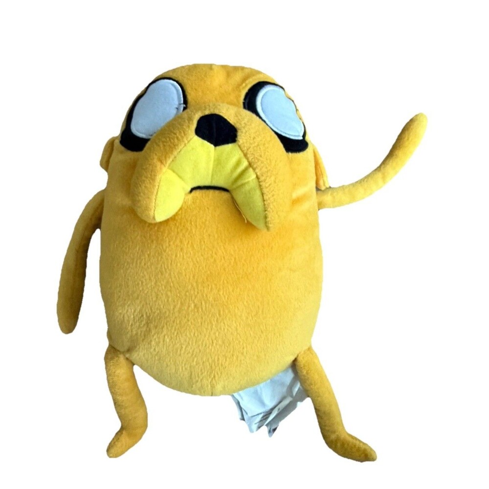 Cartoon Network Jake The Dog Adventure Time Plush 14” Stuffed Animal Toy HTF